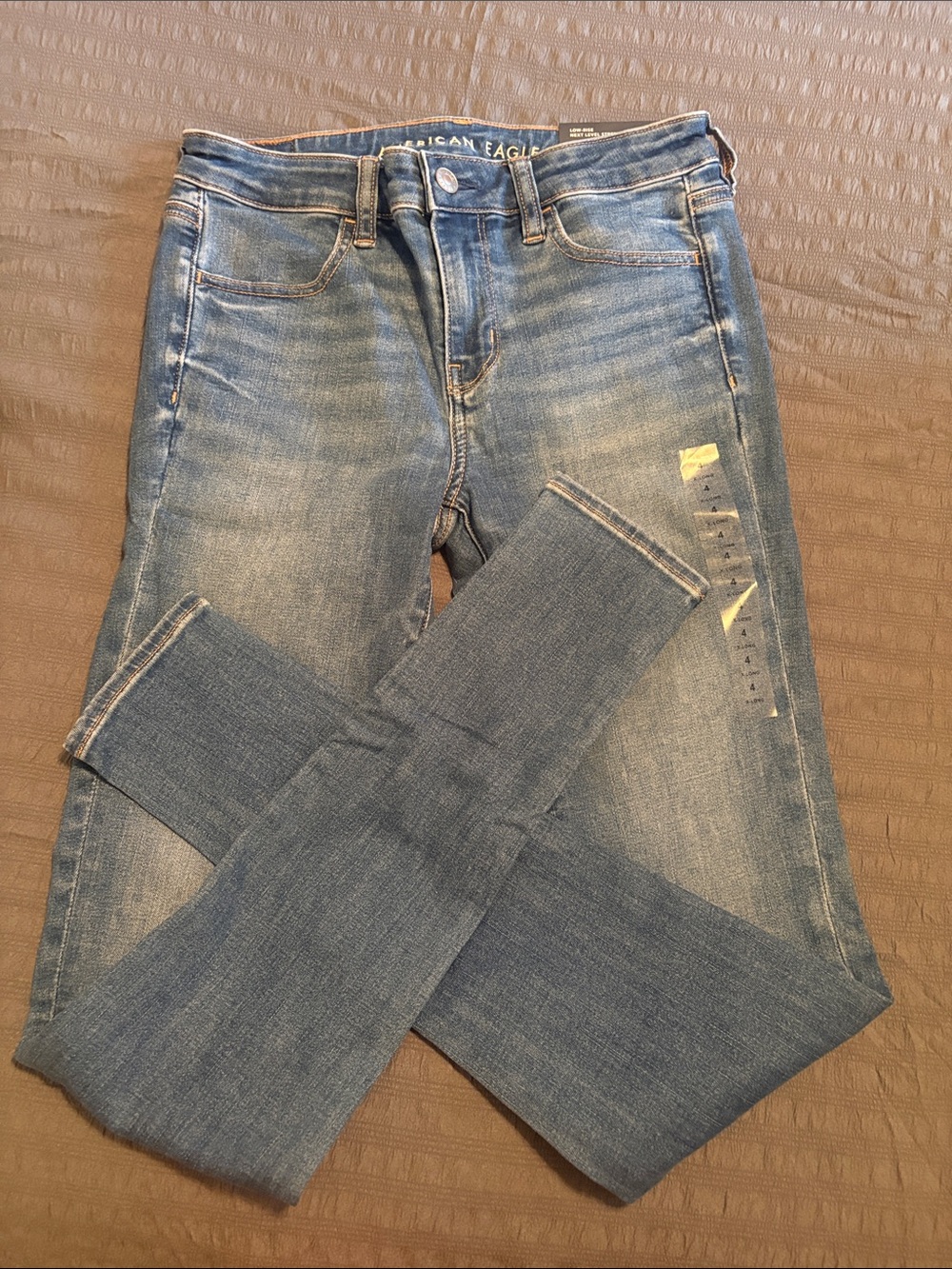 American Eagle Outfitters Dark Blue Low-Rise Jeggings - Picture 5 of 5